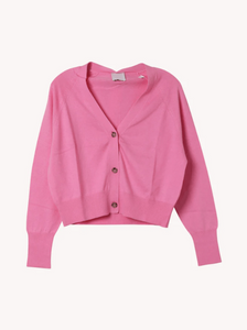 Allude Sweaters CC3-V Cardigan in Pink Panther Rose