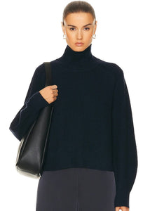 Allude Sweaters Turtleneck Sweater in Navy