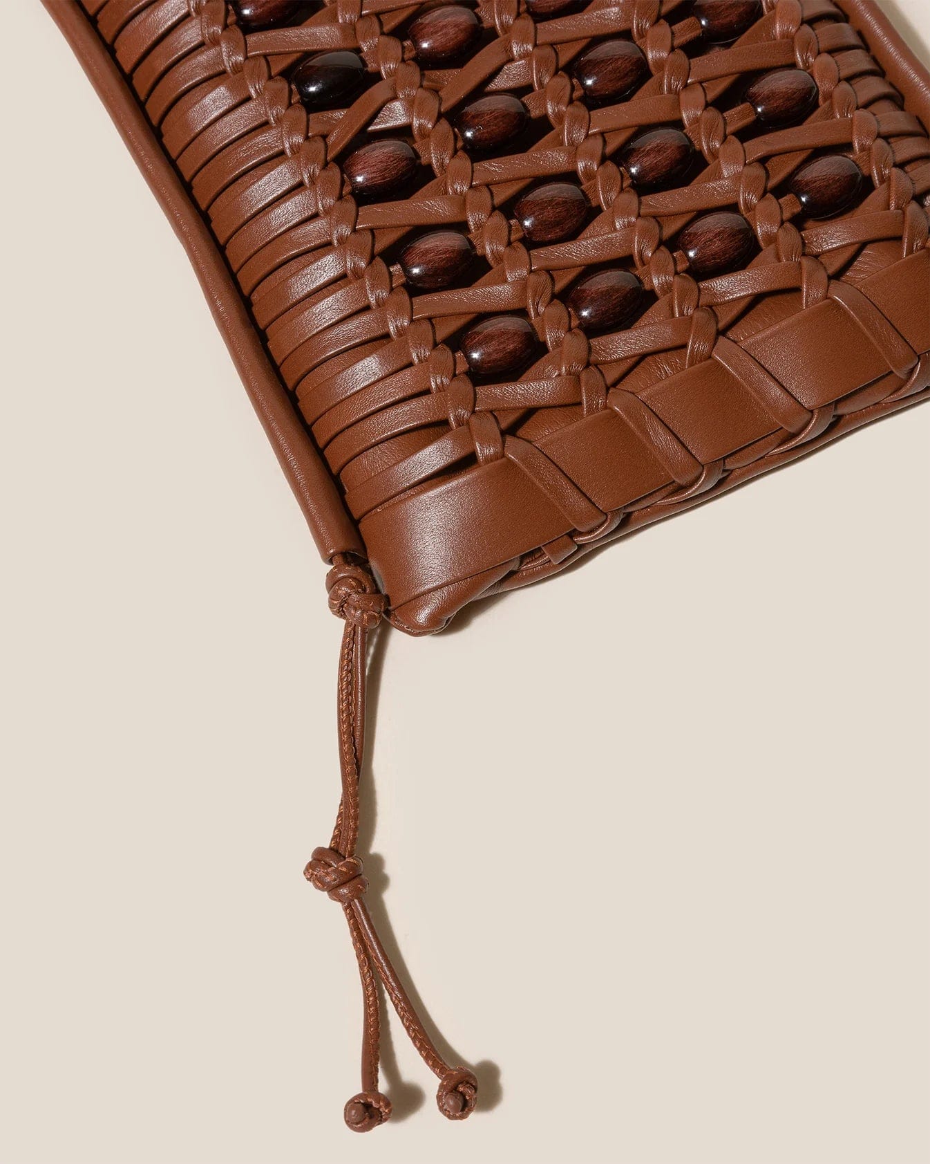 HEREU TRENA MINI SQUARE CROSSBODY BAG - CHESNUT