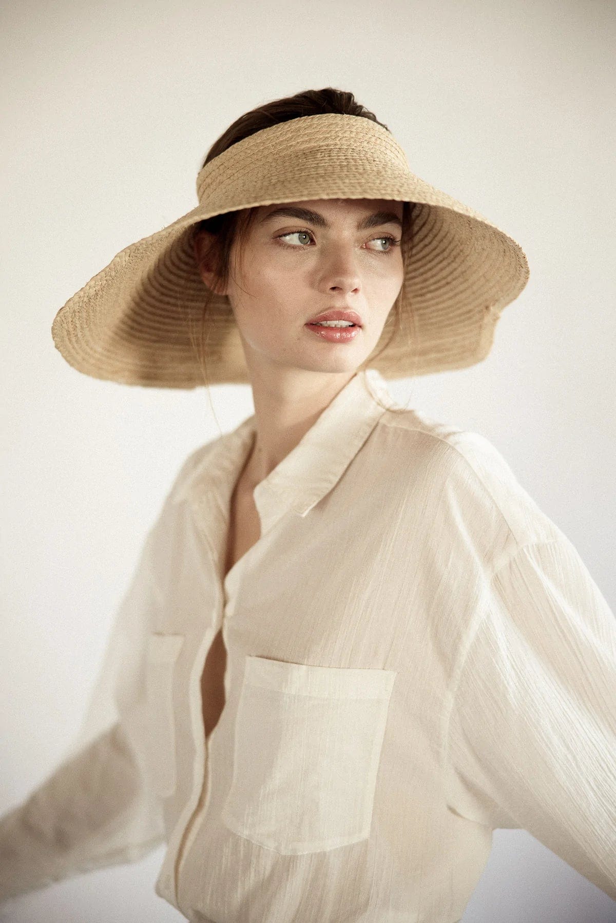 Janessa Leone Straw Baseball Cap - Neutrals Hats, Accessories