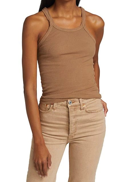 RE/DONE Ribbed Tank Caramel – Pied Nu