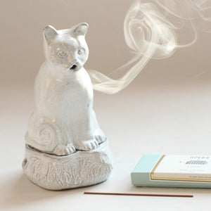 Astier de Villatte Candles Setsuko Cat Incense Burner
