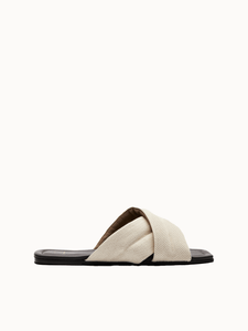 ATP Atelier Sandals Ecru/Walnut / 36 Cotti Flat Sandals