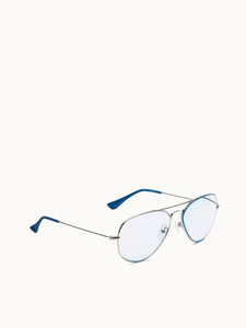 CADDIS Eyewear Mabuhay Readers in Chrome Light Blue