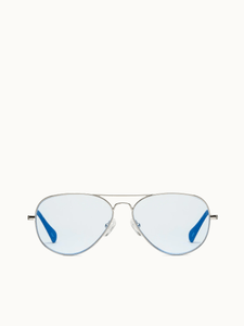 CADDIS Eyewear Mabuhay Readers in Chrome Light Blue