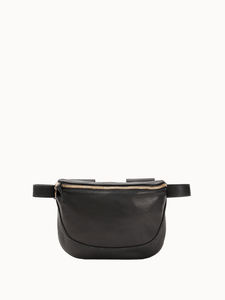 Clare V. Bags Black Velvet Leather Fanny Pack