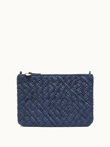 Clare V. Bags Bright Navy Flat Clutch with Tabs