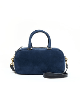 Clare V. Bags Bright Navy Suede Petit Claudine