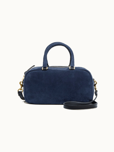 Clare V. Bags Bright Navy Suede Petit Claudine