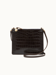 Clare V. Bags Kalamata Croc Double Sac Bretelle