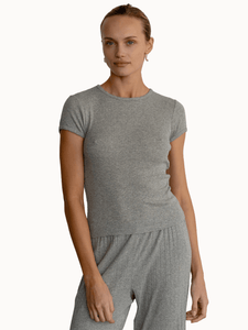 DONNI Tanks & T's The Pointelle Baby Tee