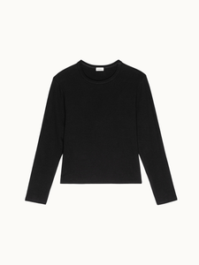 DONNI Tops Black / S Baby Rib Relaxed Long Sleeve