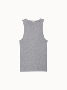 DONNI Tops Heather Gray / XS The Rib Scoop Tank