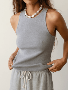 DONNI Tops The Rib Scoop Tank