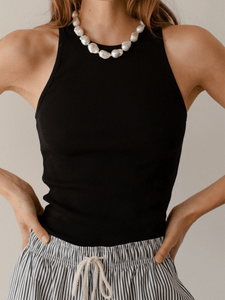 DONNI Tops The Rib Scoop Tank