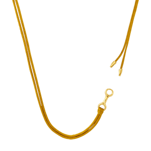 Gabriela Artigas Necklace Double Beam Link On Silky Cord Necklace 15mm