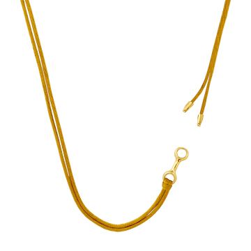 Gabriela Artigas Necklace Double Beam Link On Silky Cord Necklace 15mm