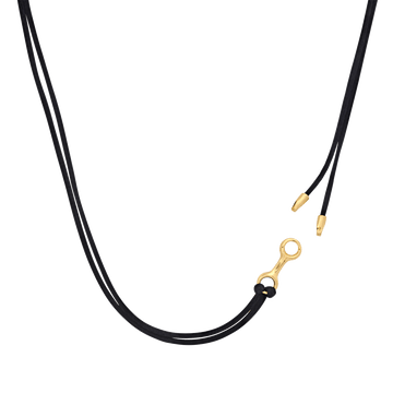 Gabriela Artigas Necklace Double Beam Link on Silky Cord Necklace 20mm