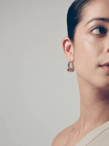 J. Hannah Earrings Tetra Hoops || 14K Yellow Gold