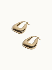 J. Hannah Earrings Tetra Hoops || 14K Yellow Gold