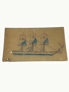 John Derian Table Top 3 Sailboats Oblong Tray