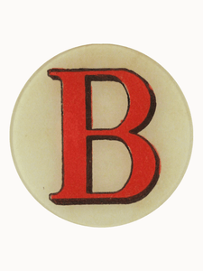 John Derian Table Top B Red Letter Plate