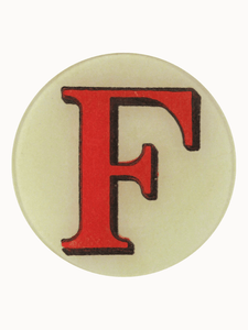 John Derian Table Top F Red Letter Plate