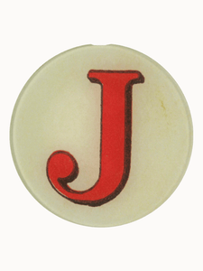 John Derian Table Top J Red Letter Plate