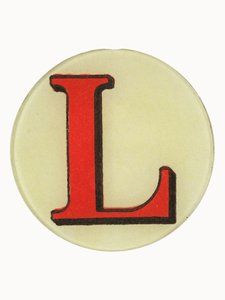 John Derian Table Top L Red Letter Plate