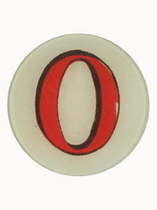 John Derian Table Top O Red Letter Plate