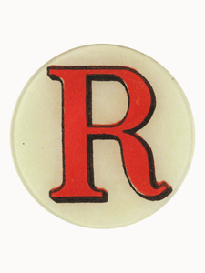 John Derian Table Top R Red Letter Plate