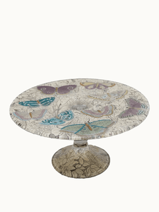 John Derian Tabletop Purple Butterflies Cake Pedestal