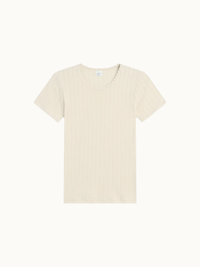 Leset Tops Pointelle Slim Fit Tee