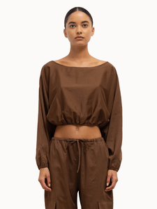Leset Tops Yoko Long Sleeve Blouson Top