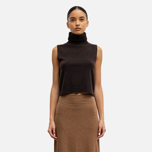 Leset Tops Zoe Sleeveless Turtleneck