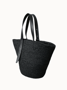 LIE Studio The Bianca Raffia Bag Black – Pied Nu