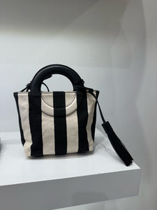 Maison N.H Paris Bags Black x White Oberkampf Petit Tote Bag