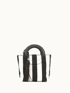 Maison N.H Paris Bags Black x White Oberkampf Petit Tote Bag