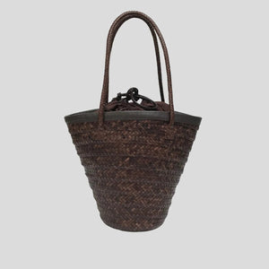 Maison N.H Paris Bags Umber Maya Leather Tote Bag