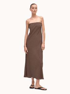 column dress midi Matteau Bias Column Dress Polka Dot Chocolate Polka Dot (Chocolate) / AU 3