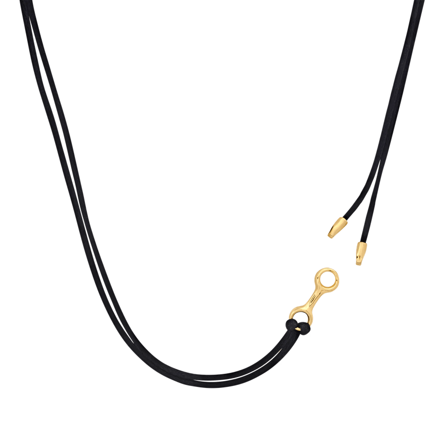 Pied Nu Double Beam Link on Silky Cord Necklace 15mm