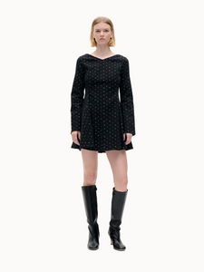 ANDA DRESS | Black Petite Flower - 36