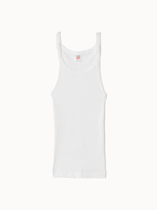 RE/DONE Tanks & T's Ribbed Tank in Optic White