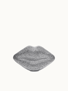 Simon Miller Bags Black/Clear Crystal Lip Clutch