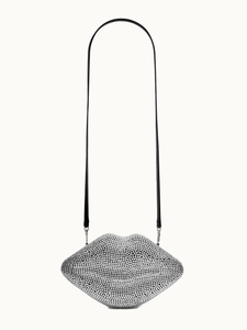 Simon Miller Bags Black/Clear Crystal Lip Clutch