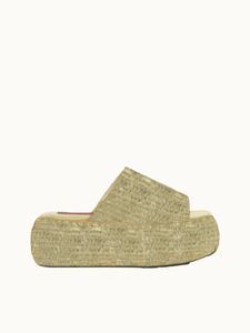 Simon Miller Sandals Metallic Raffia Cloudy Platform