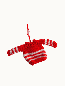 Skippy Cotton Ornaments Red Holiday Knits, Ornaments