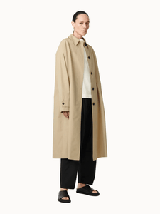 Studio Nicholson Outerwear UK 4 / Tan Holin Coated Cotton Coat