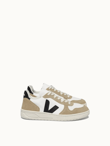 Veja Sneakers V-10 Chromefree Leather Extra-White Black Sahara