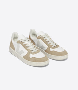 Veja Sneakers V-10 Chromefree Leather Extra-White Natural Sahara